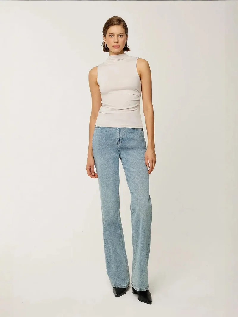 HICCUP Sleeveless Drape Blouse