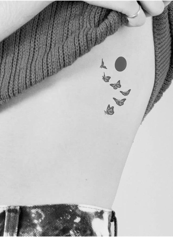 inkbox - Inkbox Temporary Tattoos, Semi-Permanent Tattoo, One Premium Easy Long Lasting, Water-Resistant Temp Tattoo with For Now Ink - Lasts 1-2 Weeks (Butterfly Sun) - Image 1
