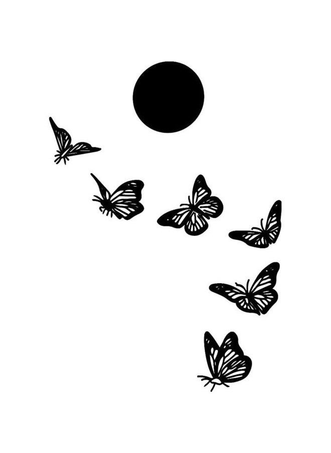 inkbox - Inkbox Temporary Tattoos, Semi-Permanent Tattoo, One Premium Easy Long Lasting, Water-Resistant Temp Tattoo with For Now Ink - Lasts 1-2 Weeks (Butterfly Sun) - Image 1