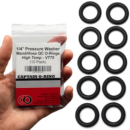 Captain O-Ring - Power Pressure Washer O-Rings for 1/4" Quick Coupler, High Temperature Viton FKM (10 Pack) - Image 5