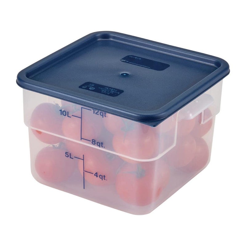 Cambro SFC12453 CamSquares Lid for 12, 18 & 22-Quart Food Storage Containers, Polyethylene, Midnight Blue, NSF - Image 2