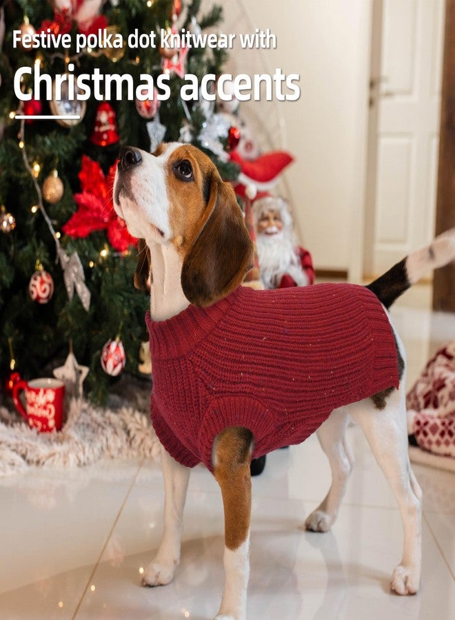 بوماي بوريتي سترة للكلاب من بوميبوريتي - سترة محبوكة بدون أكمام قابلة للتهوية مع ياقة عالية مطاطية، تصميم منقط مرح للجراء، زي جرو رائع، مقاس XS، أحمر - Image 5