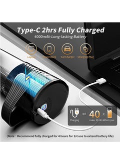 Zeemey Portable Juicer,Rechargeable Type-C Personal Blender,Mini Blender with Ultra Sharp Four Blades,Perfect for Travel,Gym,Office (Black)  - Image 5