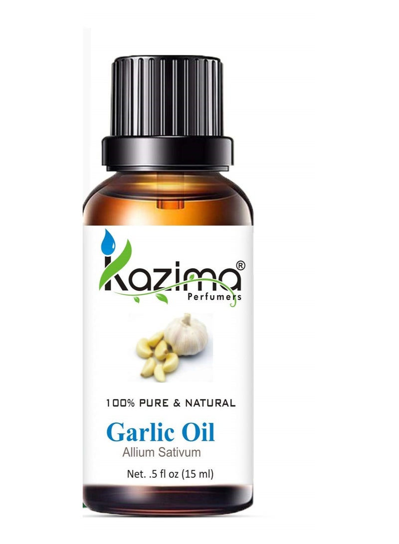 KAZIMA Garlic Essential Oil - 100% Pure Natural & Undiluted For Skin care & Hair (15ml) - Image 2