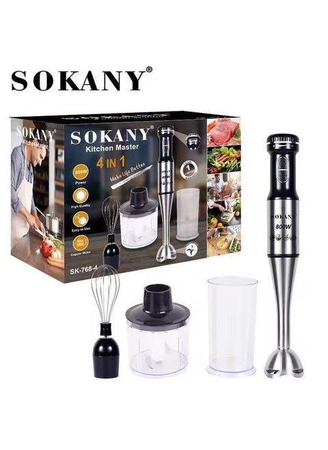 🌀 Sokany Hand Blender 4 in 1 – Model SK-768-4 (800W)