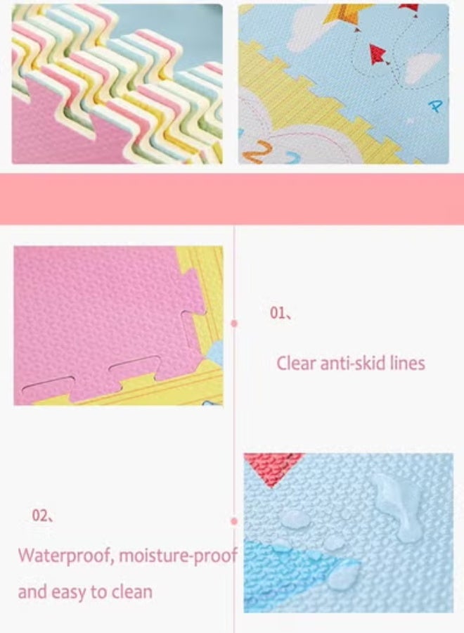 Baby Play Mat,4 Pcs Soft EVA Baby Play Mat – Alphabet Puzzle Floor Mat for Kids, Tummy Time & Crawling Mat, Double-Sided Water-Resistant Foam Mat for Infants & Toddlers, Indoor & Outdoor Use, 60×60cm - Image 3