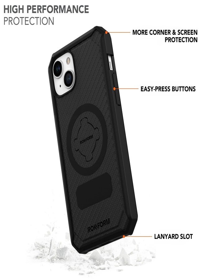 Rokform iPhone 15 Plus Case, Rugged Series Magnetic iPhone 15 Plus Cover with RokLock Twist Lock Drop Tested Protective Case (Black) - Image 3