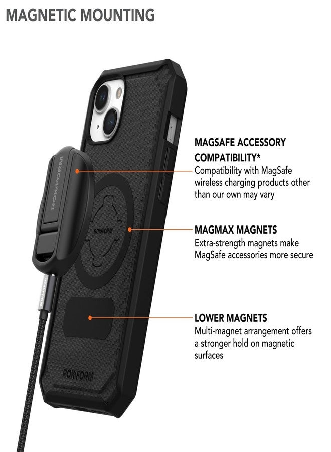 Rokform iPhone 15 Plus Case, Rugged Series Magnetic iPhone 15 Plus Cover with RokLock Twist Lock Drop Tested Protective Case (Black) - Image 5