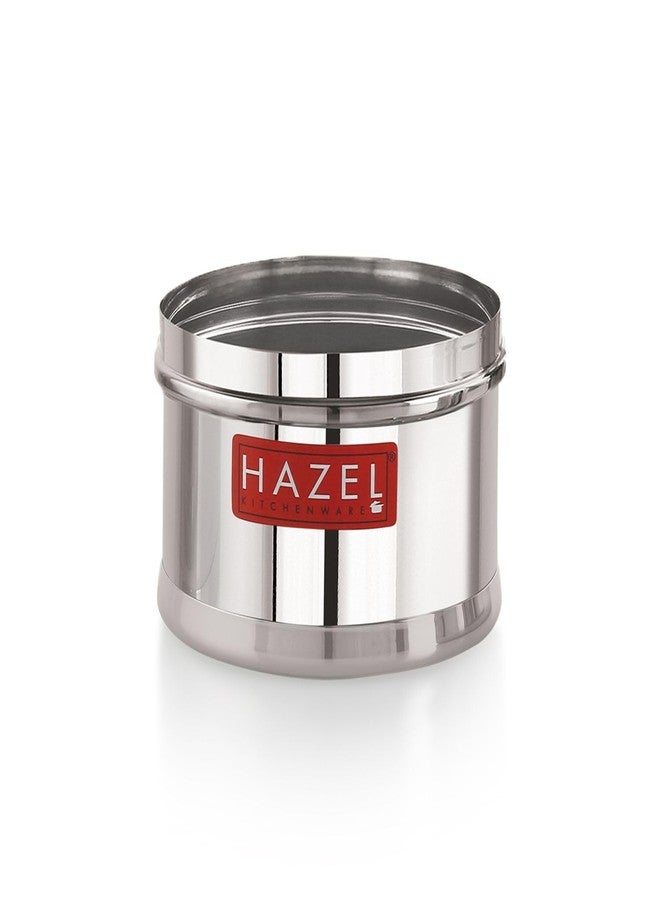 HAZEL Masala Box For Kitchen With Airtight Lid | 300 Ml Stainless Steel Top See Through Storage Containers For Kitchen Air Tight, Set Of 2, Silver - Image 5