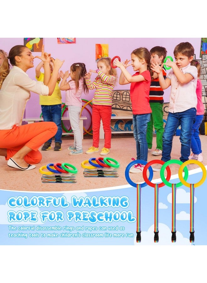 Berlune 24 Pack Toddlers Walking Ropes Preschool Walking Rope for Kids Colorful Line Safety Loops Detachable Transition Rope for Children's School Kindergarten Daycare Outdoor Supplies Wrist Leashes - Image 4
