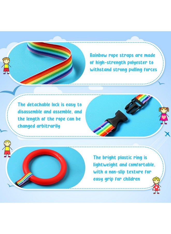 Berlune 24 Pack Toddlers Walking Ropes Preschool Walking Rope for Kids Colorful Line Safety Loops Detachable Transition Rope for Children's School Kindergarten Daycare Outdoor Supplies Wrist Leashes - Image 3