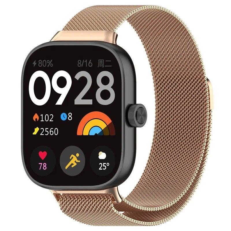Bluejw Magnetic Loop Metal Strap for Xiaomi Redmi Watch 4 and Xiaomi Band 8 Pro – Replace the Watch Strap with Premium Stainless Steel Wristband - Image 1