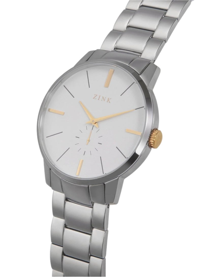 زنك ساعة ZINK للرجال ZK126G5GS-16 - ساعة أنيقة من الفولاذ المقاوم للصدأ باللون الفضي - Image 2
