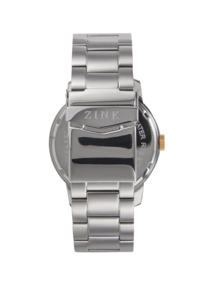 زنك ساعة ZINK للرجال ZK126G5GS-16 - ساعة أنيقة من الفولاذ المقاوم للصدأ باللون الفضي - Image 3