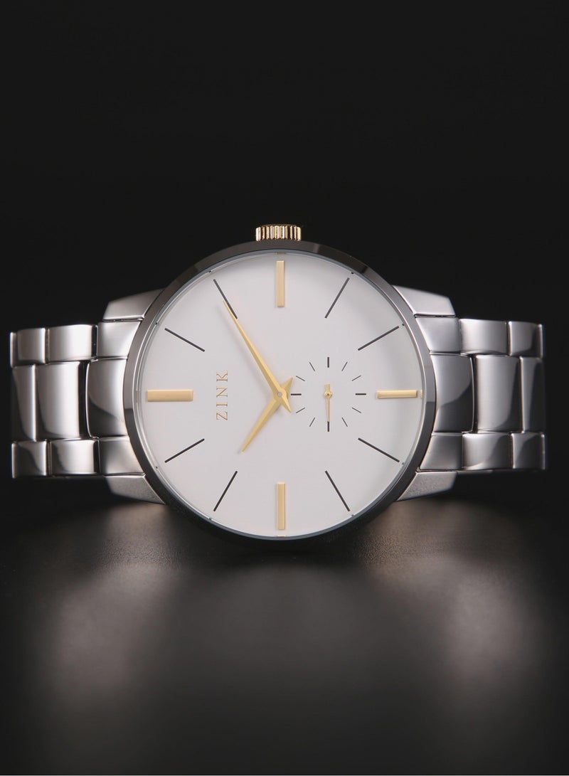زنك ساعة ZINK للرجال ZK126G5GS-16 - ساعة أنيقة من الفولاذ المقاوم للصدأ باللون الفضي - Image 4
