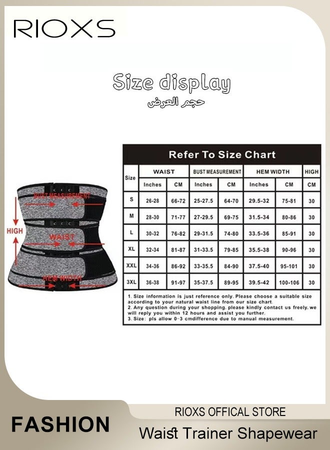 Shapewear For Men And Women,Unisex Waist Trainer Weight Loss Belt,Waist Cincher Corset Slimming Body Shaper,Neoprene Waist Trimmer Sweat Belt,Compression Trimmer Workout Trainer Belt