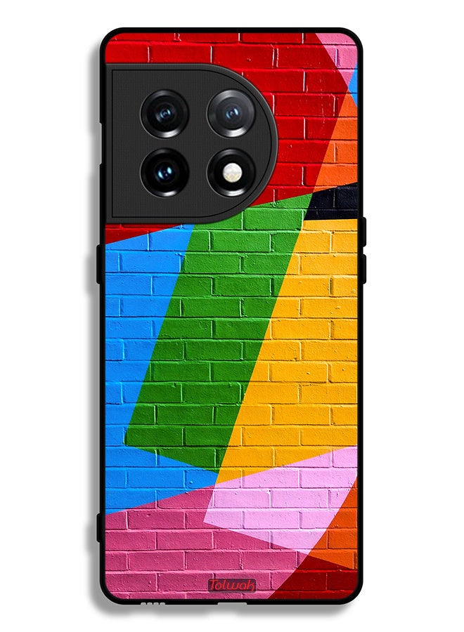 Tolwak غطاء حماية لهاتف OnePlus 11 5G برسومات جدارية ملونة - Image 2