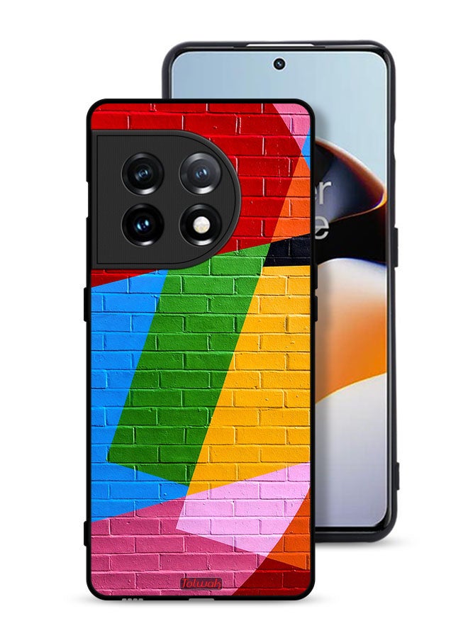 Tolwak غطاء حماية لهاتف OnePlus 11 5G برسومات جدارية ملونة - Image 1