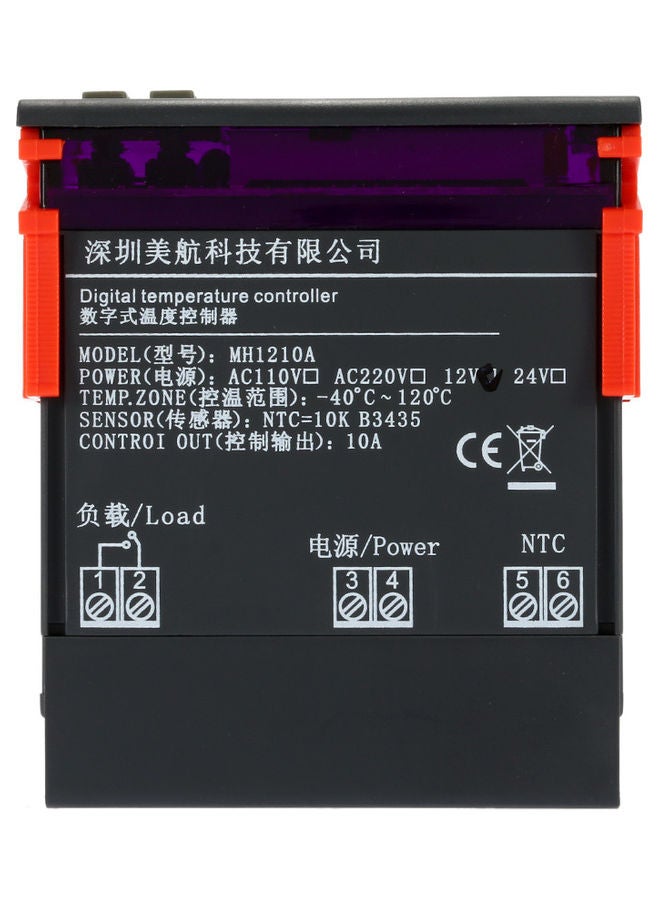 نيبمينينت جهاز تحكم 10 أمبير رقمي للتحكم بدرجة الحرارة ومزود بجهاز استشعار لون برتقالي-لون أسود - Image 4