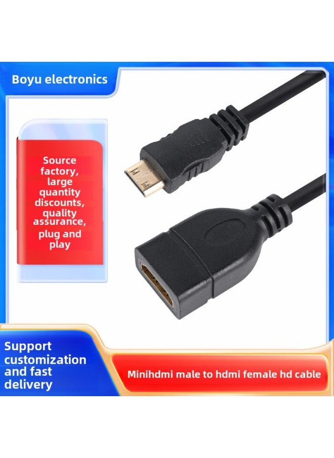 Generic Mini Hdmi To Hdmi Extension Cable For Camera Game Console Screen Mini Hdmi To Hdmi Female-Color:2m Mini Hdmi To Hdmi Extension Cable 4k Version  - Image 1