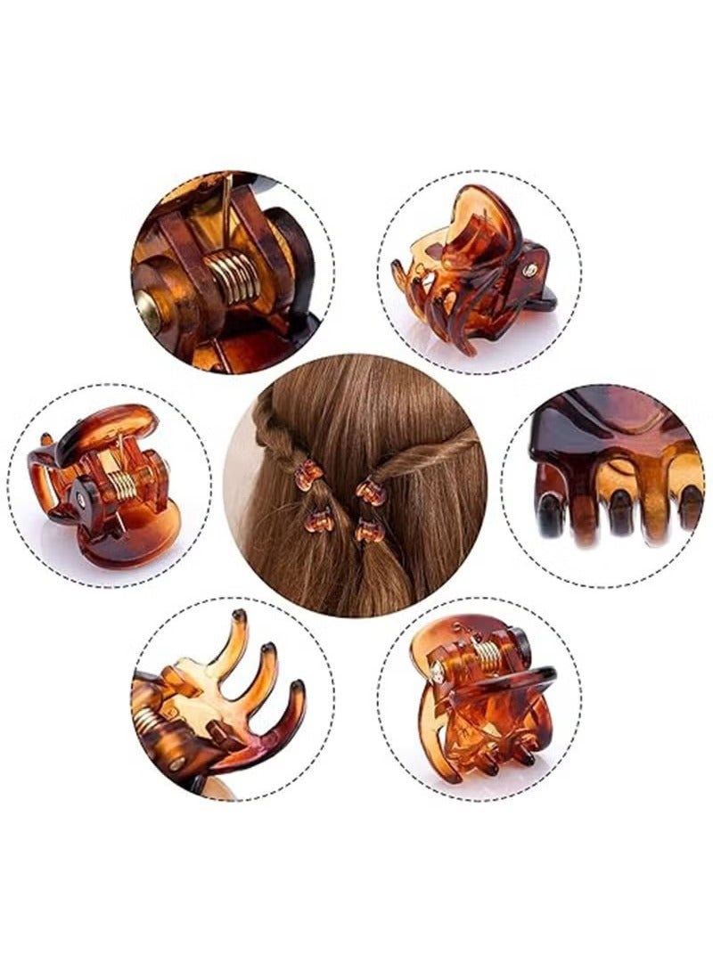 48Pcs Small Hair Clips, Mini Hair Claws, Durable Hair Clamps for Women Girl, Hair Decroation Buns, Pining Bangs, Strong Grip, Multifunction Clamp Clips(24 Black, 24Brown) - Image 2
