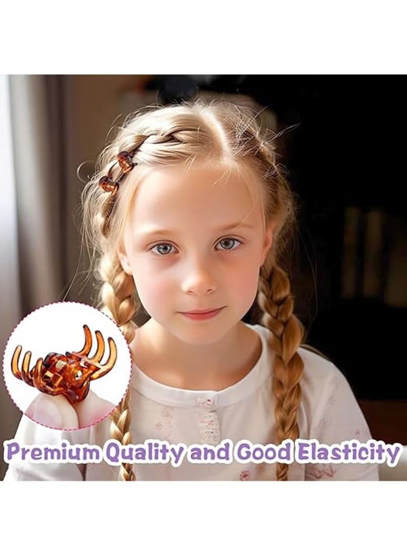 48Pcs Small Hair Clips, Mini Hair Claws, Durable Hair Clamps for Women Girl, Hair Decroation Buns, Pining Bangs, Strong Grip, Multifunction Clamp Clips(24 Black, 24Brown) - Image 4