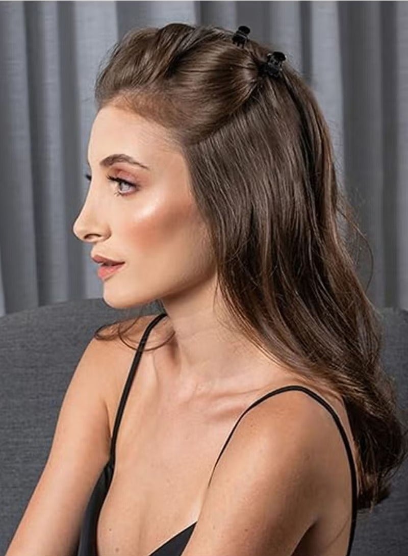 48Pcs Small Hair Clips, Mini Hair Claws, Durable Hair Clamps for Women Girl, Hair Decroation Buns, Pining Bangs, Strong Grip, Multifunction Clamp Clips(24 Black, 24Brown) - Image 5