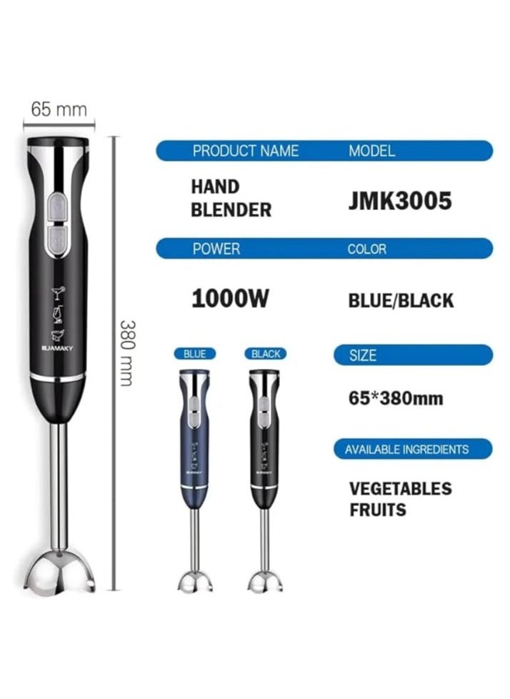 JAMAKY Italy Jamaican Electric Hand Blender 1000 Watt JMK 3005, 1000.0 Watt (Italian) with 1 Year Warranty  - Image 2