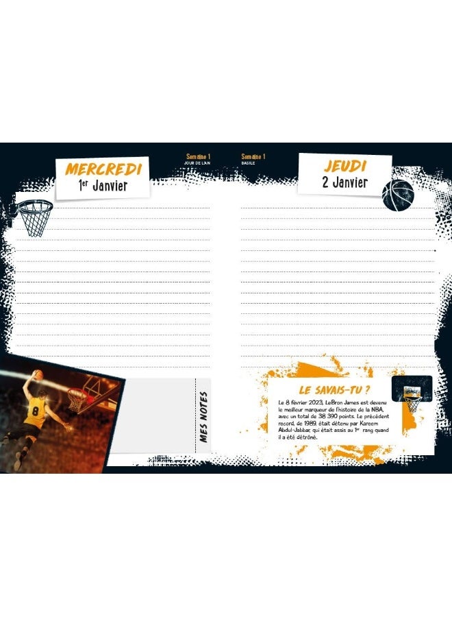 Agenda scolaire BASKET 2024-2025 - Image 3