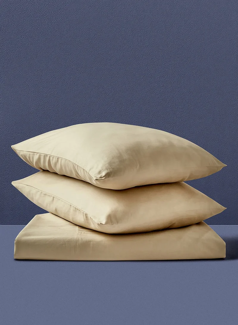 Noon East Queen Size Fitted Flat Sheet with Pillowcase "160 x 200 +33cm -50 x 75 cm"