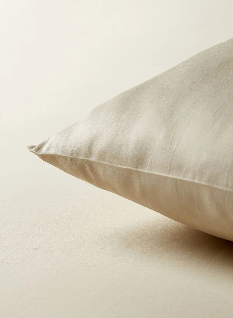 Noon East Queen Size Fitted Flat Sheet with Pillowcase "160 x 200 +33cm -50 x 75 cm"