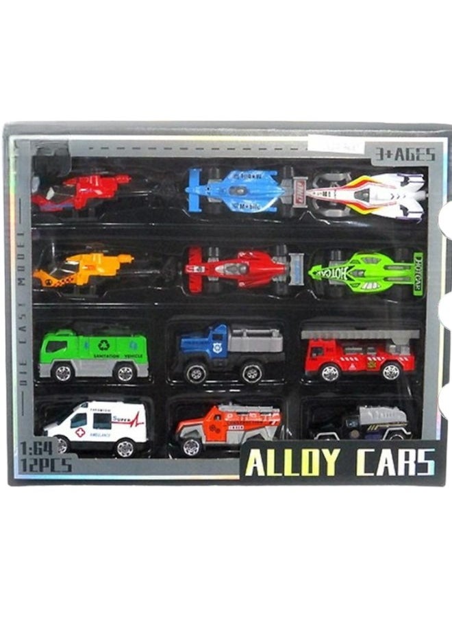 Toy Box - Diecast Car Set Free Wheel Metal Cars Assorted Design For Kids - Image 1