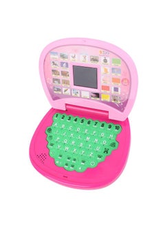 NIBEMINENT Kids Laptop Educational Learning LED Screen Portable Handle Computer Toy for Children Pink  - Image 4