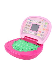 NIBEMINENT Kids Laptop Educational Learning LED Screen Portable Handle Computer Toy for Children Pink  - Image 2