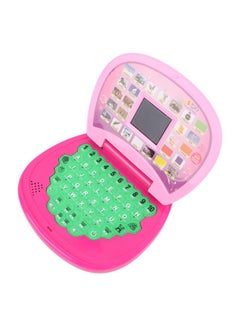 NIBEMINENT Kids Laptop Educational Learning LED Screen Portable Handle Computer Toy for Children Pink  - Image 5
