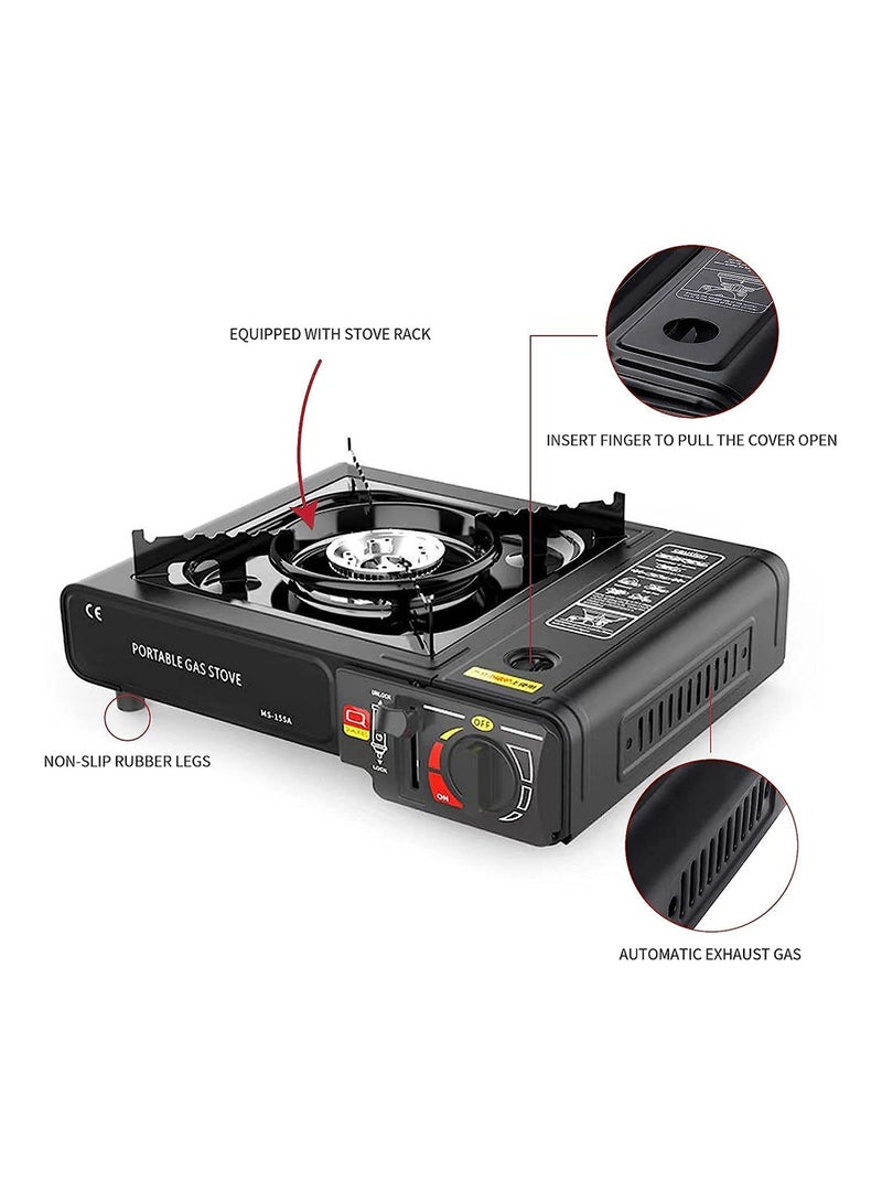 توبيز موقد غاز تخييم محمول 2900 واط من توبـي مع إشعال أوتوماتيكي وطاولة ألومنيوم قابلة للطي بارتفاع قابل للتعديل ودعم ثابت وسهل الحمل للاستخدام الخارجي - Image 5