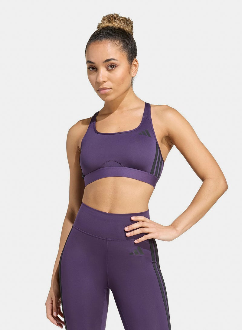 Adidas Primeliftreact Train Medium Support 3-Stripes Bra - Image 1