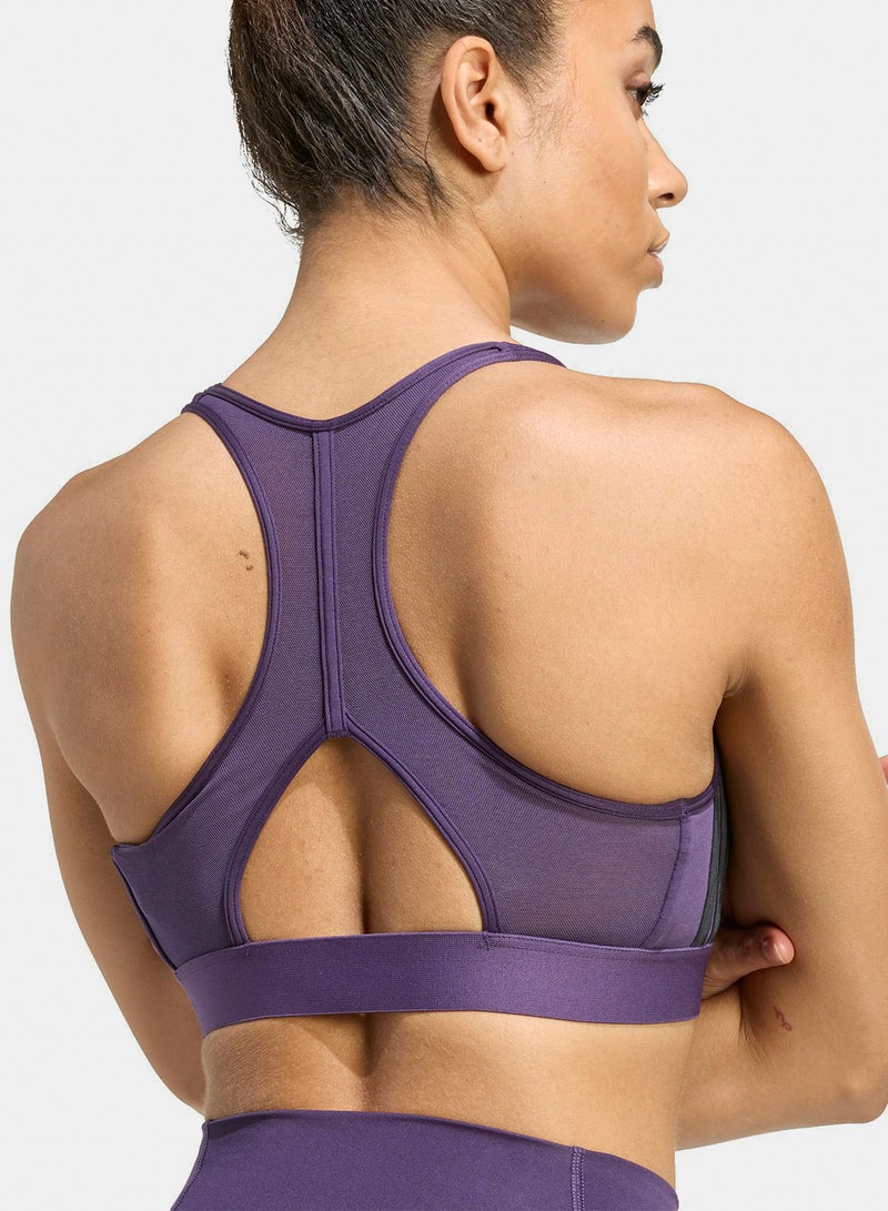 Adidas Primeliftreact Train Medium Support 3-Stripes Bra - Image 5