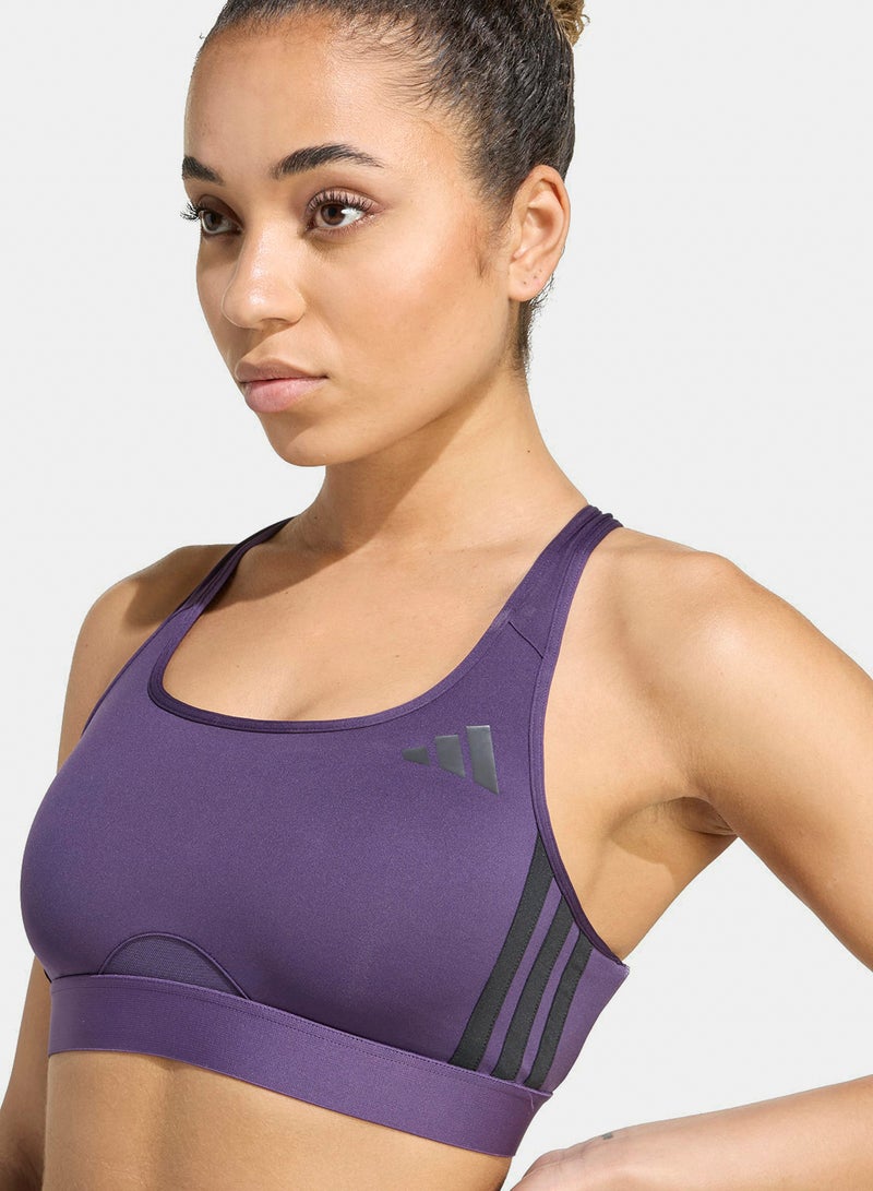 Adidas Primeliftreact Train Medium Support 3-Stripes Bra - Image 4