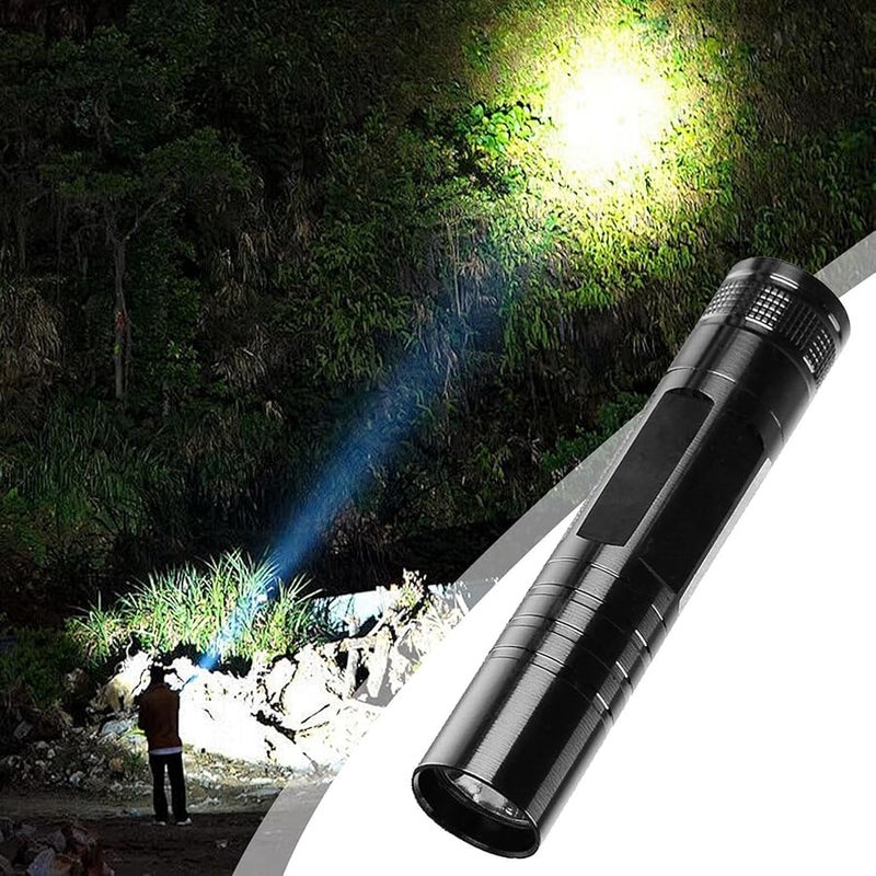 High Lumen LED Metal Flashlight Handheld Outdoor Battery Powered Small Light - Image 3