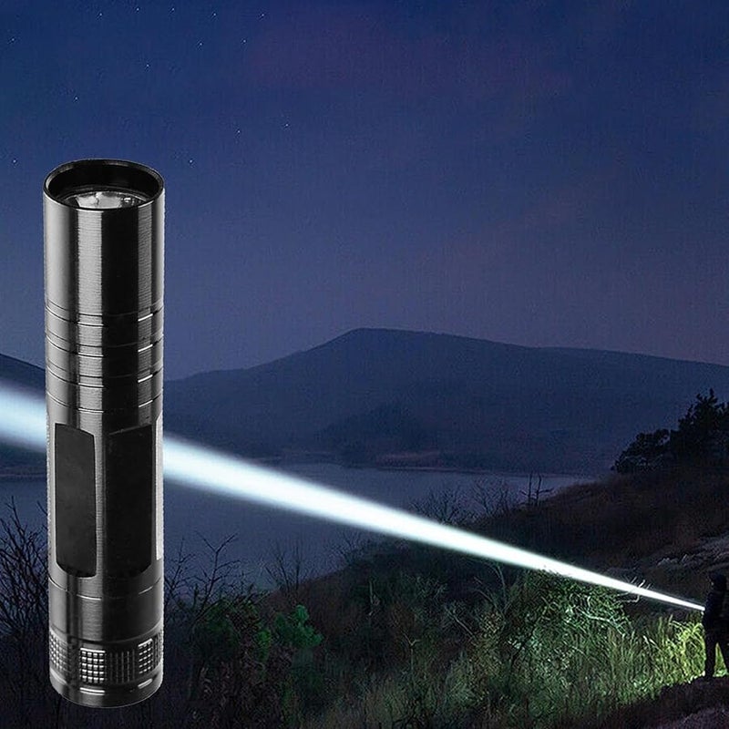 High Lumen LED Metal Flashlight Handheld Outdoor Battery Powered Small Light - Image 4