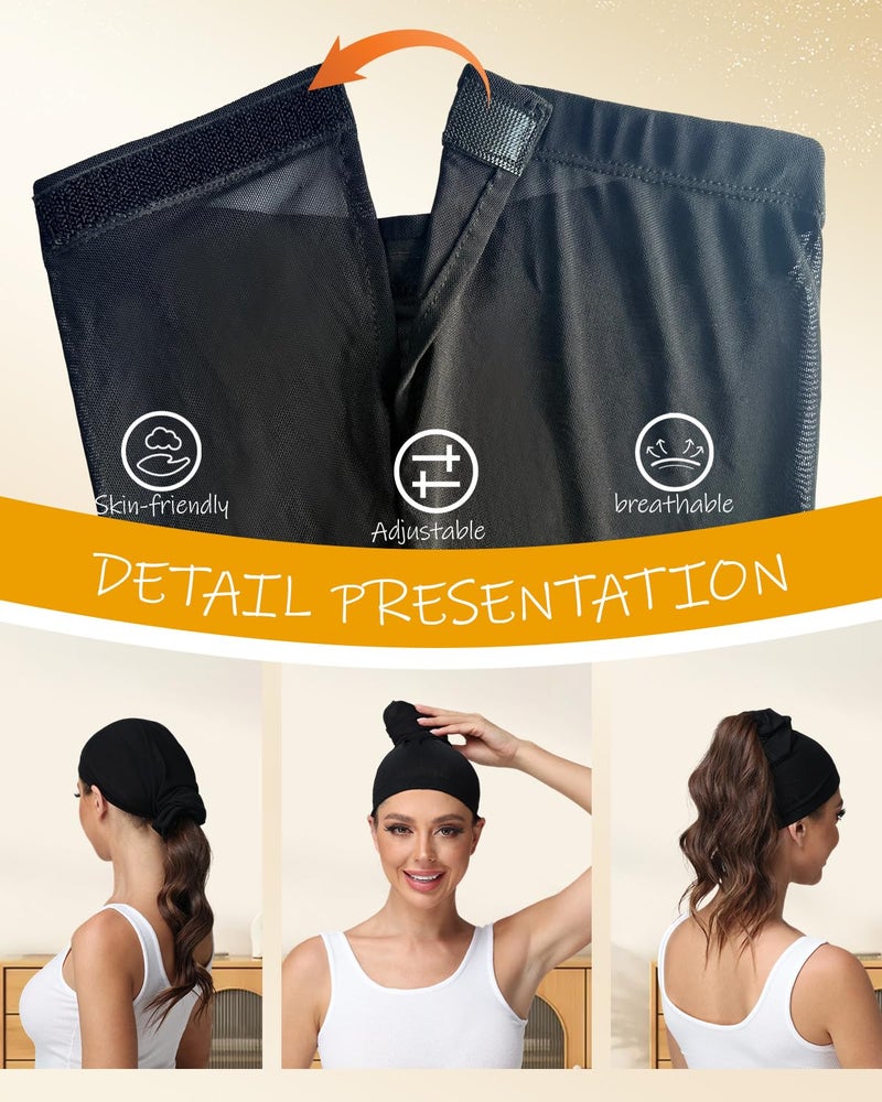 Neacus 28â€ Adjustable Hair Weave Sleeve for Locs - Suitable for Head Circumference Ranging From 18 Inches to 27 Inches,Can Wrap Hair In All Directions, Comfortable And Breathable. - Image 4