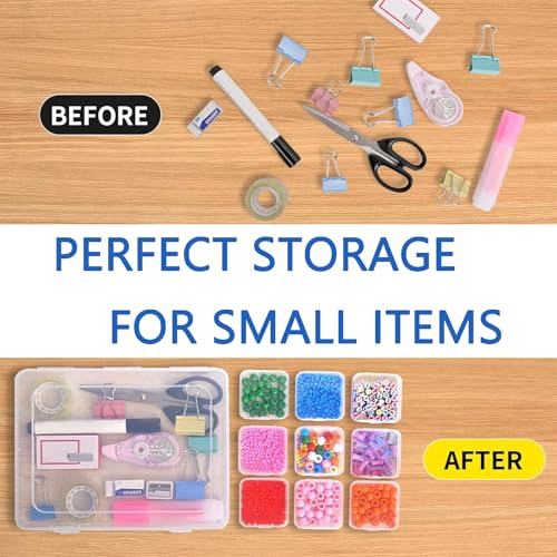 Jubobu Jewellery Organizers Box Set of 16 Pcs,Transparent Jewellery Storage Box Earrings,Jewellery,Necklace,Beads,Used for Storing DIY Craft Organizers(1 Big+15 Small) - Image 3