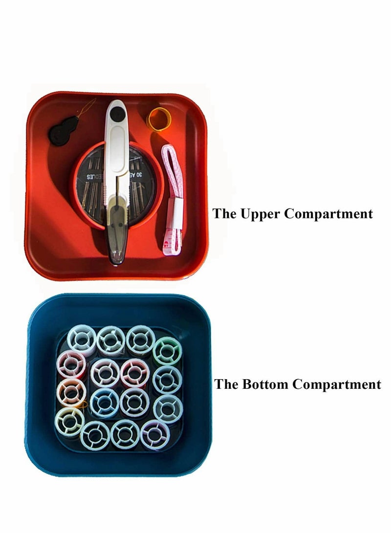 Excefore Sewing Kit, Sewing Kit for Adult, Sewing Kit for Home, Sewing Kit Box for Easy Carrying and Storage,Suitable for Student,Travel,Home Sewing Set for Beginners, Blue - Image 3