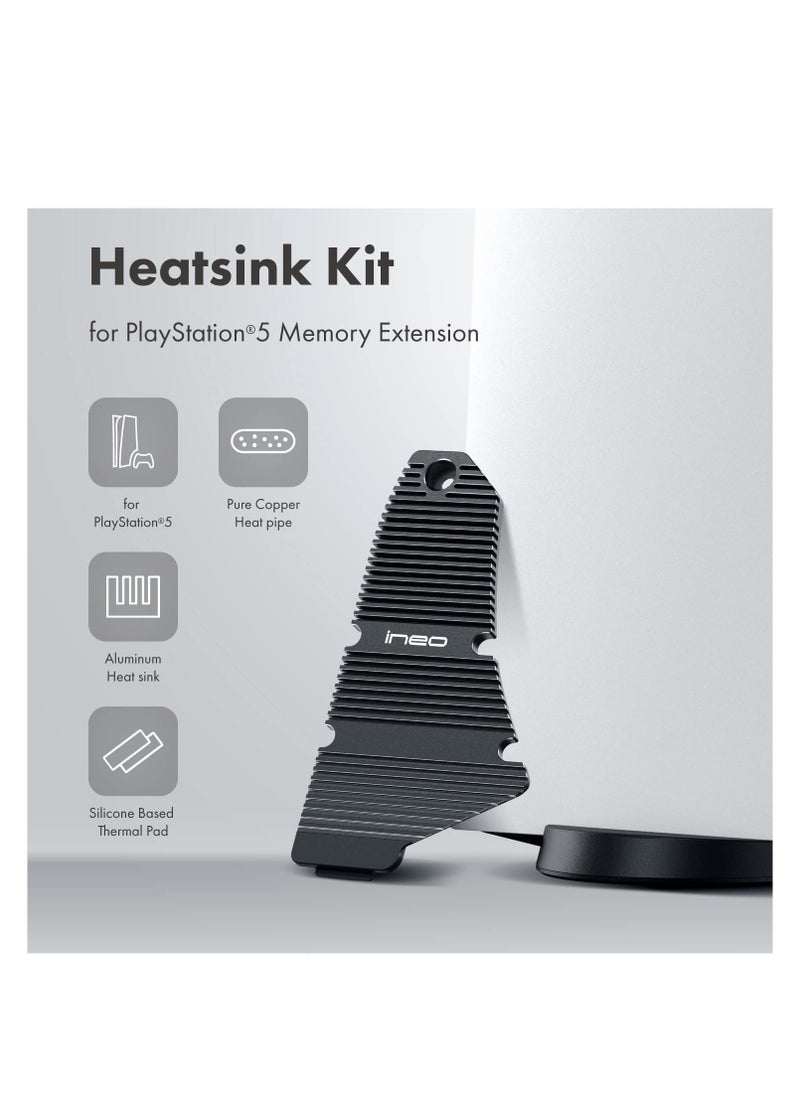 PS5 Dust-Proof Heatsink, SSD Heatsink for Playstation 5 Internal PCIe M.2 NVMe Gaming Memory, Magnesium Aluminum Alloy Designed with Pure Copper Strip