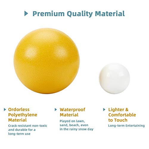Pointyard 84mm Bocce Ball Set, Outdoor Games for Adults and Family, Backyard Ball Set with 8 PE Bocce Balls & 1 Pallino & Carry Bag & Measuring Tape for Teens Beginners - Image 2