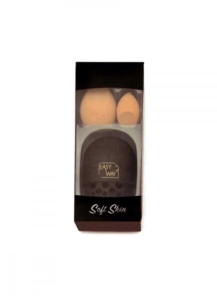 EASY WAY Soft Skin Easy Way + Built-in Sponge Foundation Set with Original Sponge Bag - Image 1