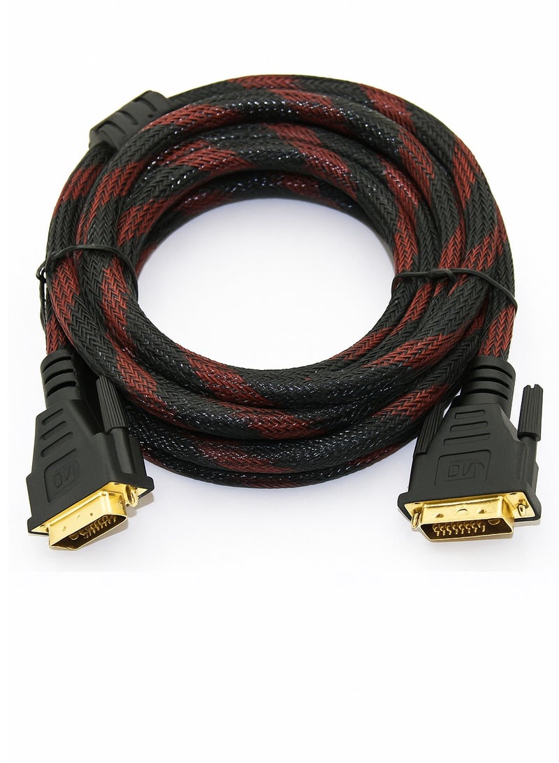 فوجيشكا كابل 24+1 DVI إلى DVI بطول 3 متر – لنقل الفيديو عالي الدقة – متوافق مع الشاشات وأجهزة الكمبيوتر والتلفزيون  - Image 1
