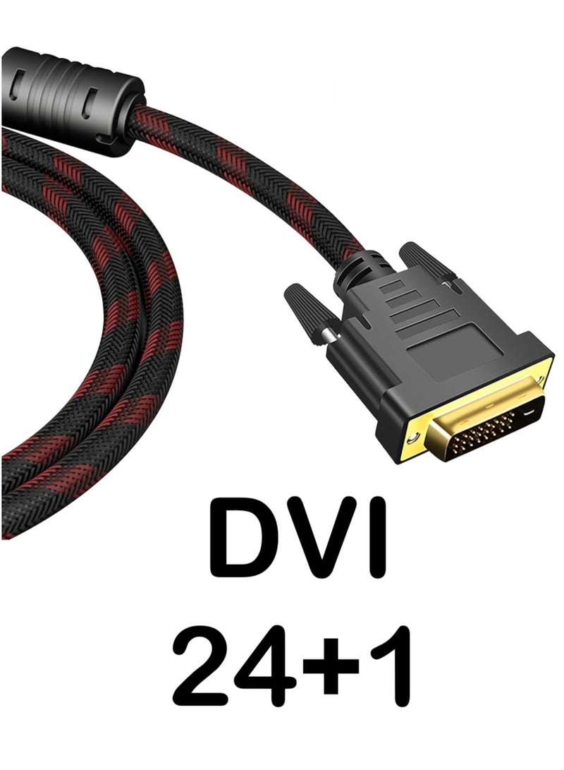 فوجيشكا كابل 24+1 DVI إلى DVI بطول 3 متر – لنقل الفيديو عالي الدقة – متوافق مع الشاشات وأجهزة الكمبيوتر والتلفزيون  - Image 2