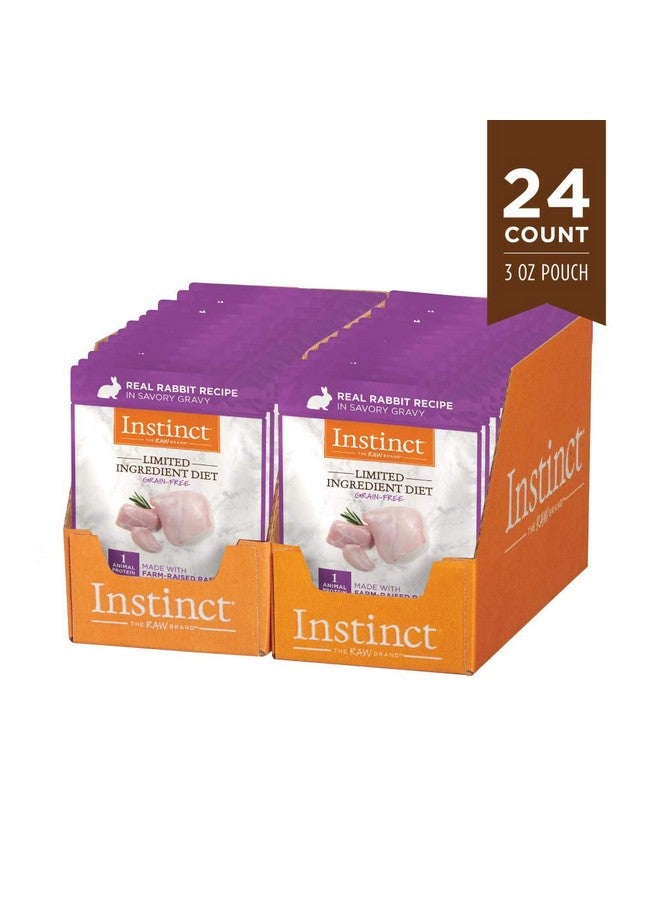 غريزة طعام القطط الرطب الطبيعي من إنستينكت، تركيبة محدودة المكونات، خالي من الحبوب - أرنب حقيقي، أكياس ٨٧ غرامًا (عبوة من ٢٤ كيسًا) - Image 5